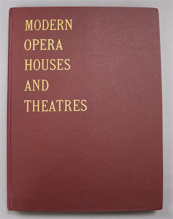 Sachs, Edwin O. and Woodrow, Ernest A.E. - Modern Opera Houses and Theatres, 3 vols, folio, maroon cloth,